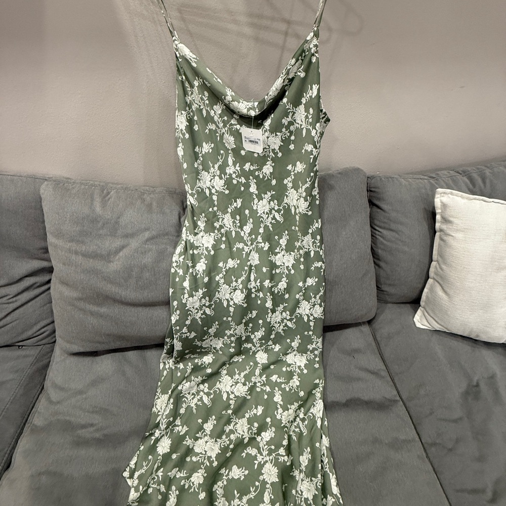 Altar'd State Green Floral  Dress